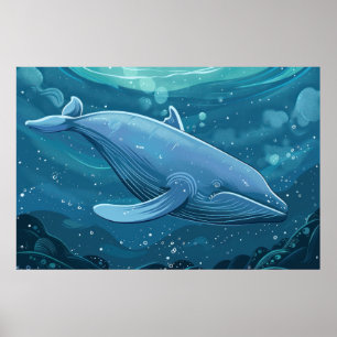 Blue whale   poster