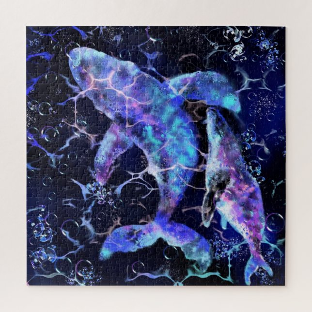 Blue Whale Puzzle - Painting (Vertical)