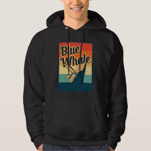 Blue Whale Sea Diving Maritime Waves Nature Protec Hoodie