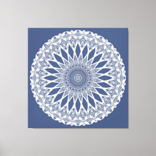 Blue Whale Shark Tristyns Mandala Canvas Print