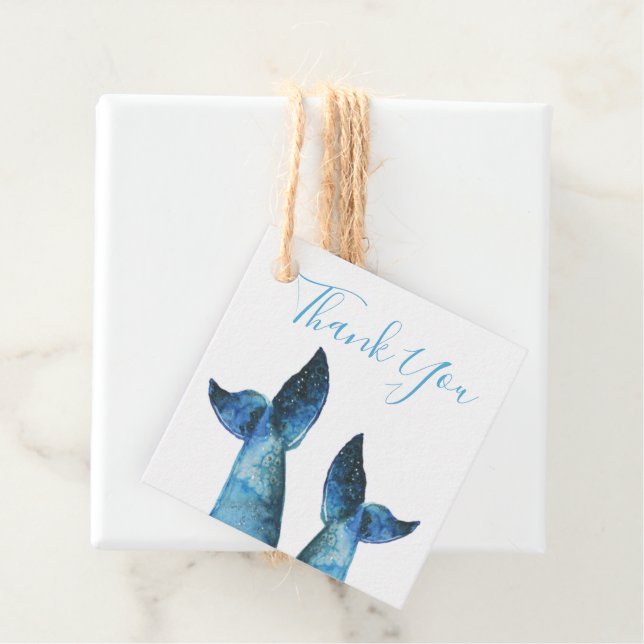 Blue Whale Tale Favour Tags (In Situ)