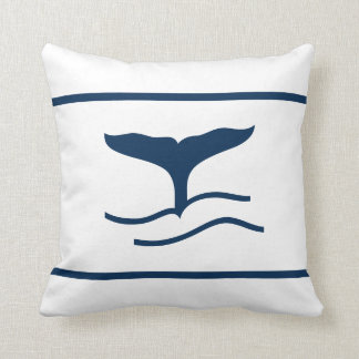 Blue whale tale on white pillow