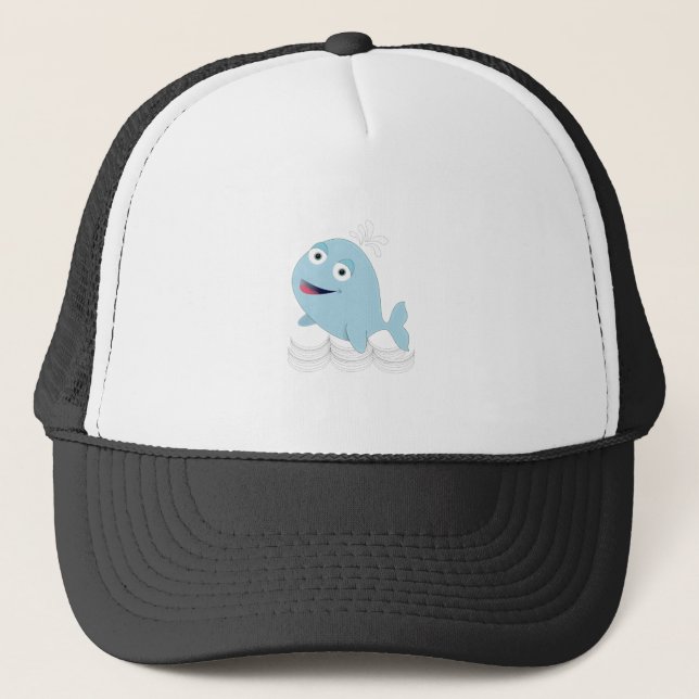 Blue Whale Trucker Hat (Front)