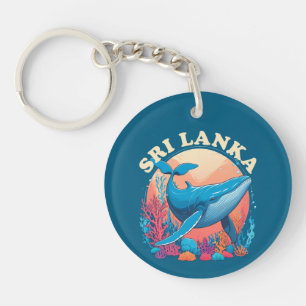 Blue whale watching in Sri Lanka Keychain