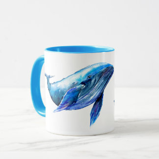 Blue Whale wishes Merry Christmas Mug