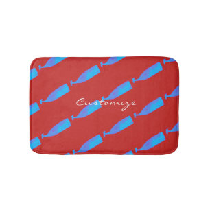 blue whales customized Thunder_Cove any colour Bath Mat
