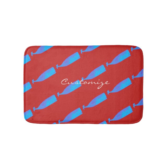 blue whales customized Thunder_Cove any colour Bath Mat (Front)