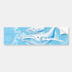 Blue Whales Family Bumper Sticker