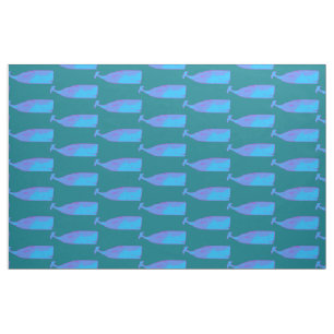 blue whales pattern fabric