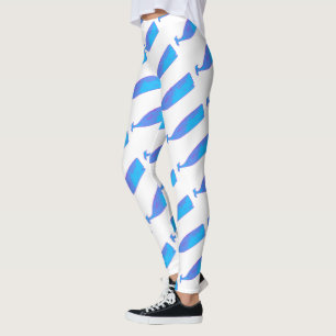blue whales Thunder_Cove white Leggings