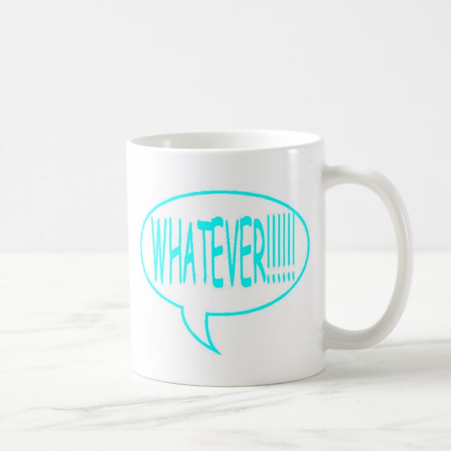 Blue Whatever Speech Bubble Coffee Mug (Right)
