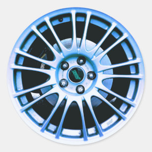 Blue Wheel Sticker