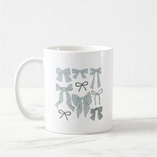 Blue Whimsical Bows Coffee Mug