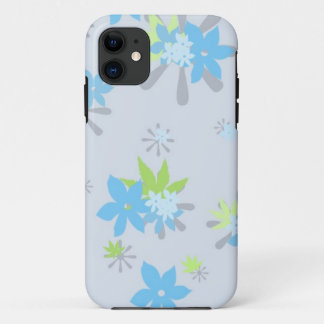 Blue Whimsical Floral iPhone 11 Case