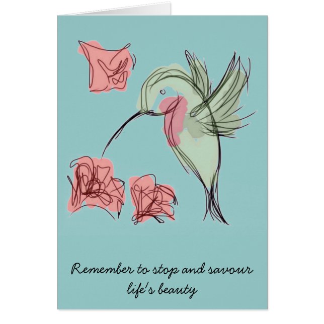 Blue Whimsy Hummingbird (Front)