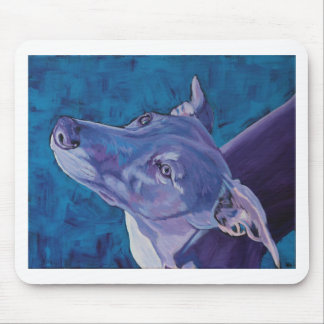 Blue Whippet Mouse Pad