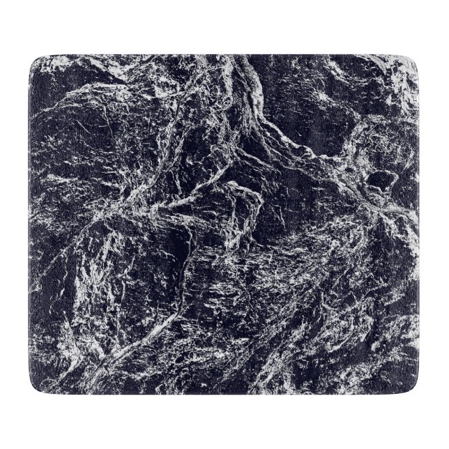 Blue/White Abstract Cutting Board (Front)