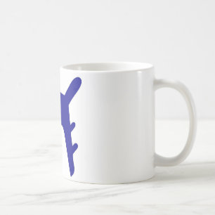 Blue white airplane design coffee mug