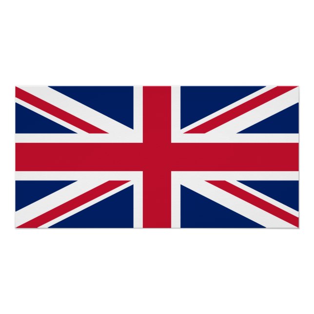 Blue White and Red Union Jack Poster (Front)