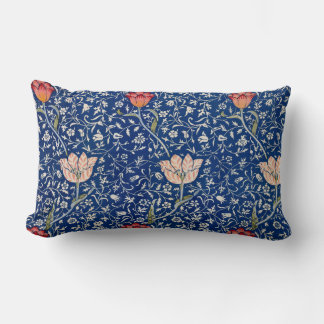 Blue, White and Tulips Floral Throw Pillow