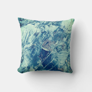 Blue & White Art Painting Throw Pillow