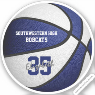 blue white basketball team party favours