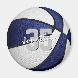 blue white basketball team party favours magnet