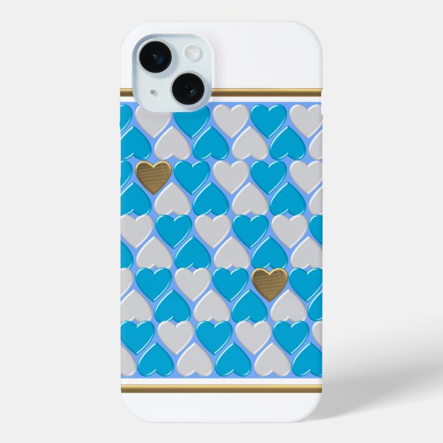 Blue, white Bavarian pattern. Case-Mate iPhone Cas Case (Back)