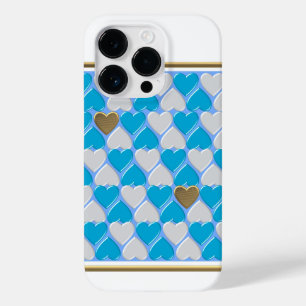 Blue, white Bavarian pattern.  Case-Mate iPhone 14 Pro Case
