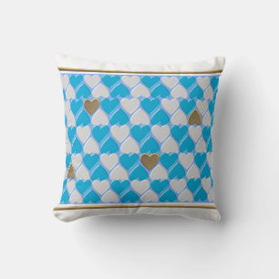 Blue, white Bavarian pattern. Throw Pillow