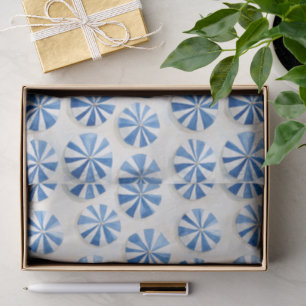 Blue White Beach Umbrellas Bridal Shower Tissue Paper