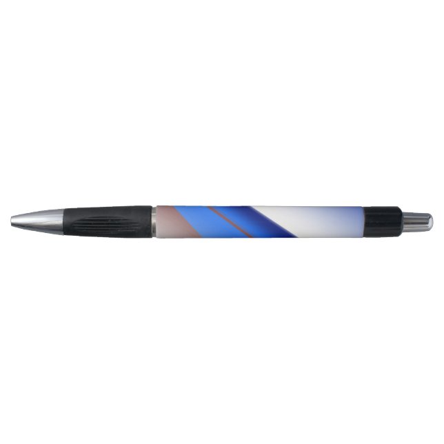 Blue white brown simple pattern custom colourful t pen (Front)