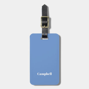 Blue white business sharp acrylic luggage tag