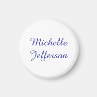Blue & White Calligraphy Elegant Chic Modern