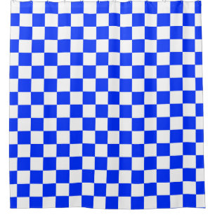 Blue White Chequered Check Pattern