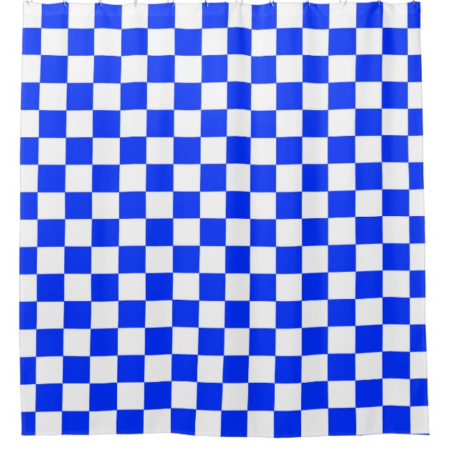 Blue White Chequered Check Pattern (Front)