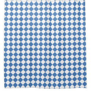 Blue White Chequered Diamond Pattern
