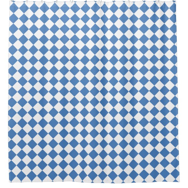 Blue White Chequered Diamond Pattern (Front)