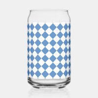 Blue White Chequered Diamond Pattern