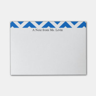 Blue White Chevron Lines Custom Notes