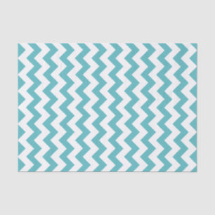 Blue & White Chevron Pattern Tissue Paper