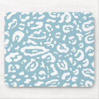 Blue & White Chic Cheetah Leopard Animal Print  