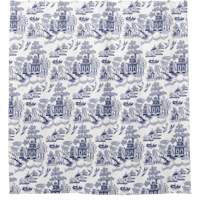 Blue & White China Blue Willow Design (3) (Front)