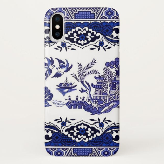 Blue & White China Blue Willow Design Case-Mate iPhone Case (Back)