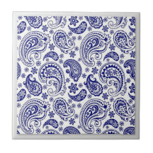 Blue & White China pattern with Paisleys Designs