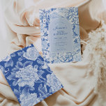 Blue White Chinoiserie Floral Garden 50th Birthday Invitation<br><div class="desc">This chinoiserie-inspired design features elegant botanical florals,  birds and greenery in delft blue and white. Personalize the invite with your details and if you want to further re-arrange the style and placement of the text,  please press the "Click to customize further" button.</div>