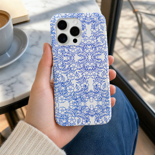 Blue White Chinoiserie Floral Vintage iPhone 15 Pro Max Case