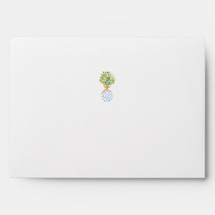Blue White Chinoiserie Personalized Stationery Envelope