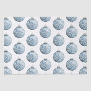 Blue White Christmas Snowflakes Ornaments Tissue Paper