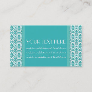 Blue&White Damask Business Card